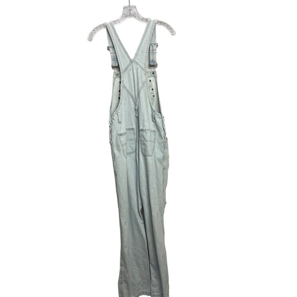 Carmar Light Wash Denim Distressed Jeans Overalls Size Small - Picture 2 of 13